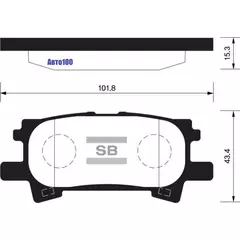 Колодки тормозные LEXUS RX300/RX330/RX350 03>08/RX400H 05>09 задние