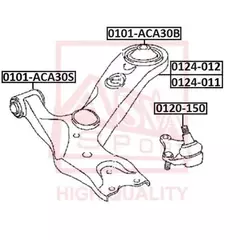 Сайлентблок ASVA 0101-ACA30S TOYOTA Corolla 2007> Сайлентблок передний переднего рычага